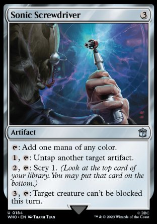 (184) Magic The Gathering Universes Beyond: Doctor Who Single: Sonic Screwdriver (V.1) Holo Uncommon