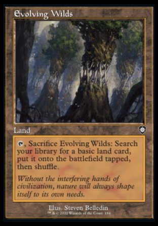 (184) Magic The Gathering Commander: The Brothers' War Single: Evolving Wilds  Common