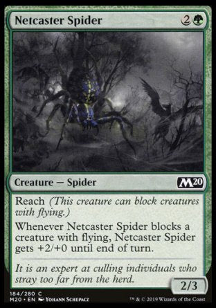 (184/280) Magic The Gathering Core 2020 Single: Netcaster Spider Holo Common