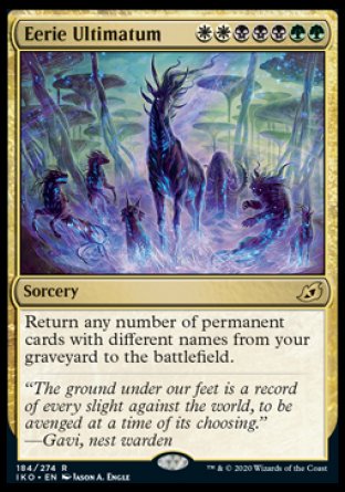 (184) Magic The Gathering Ikoria: Lair of Behemoths: Promos Single: Eerie Ultimatum (V.1) Holo Rare