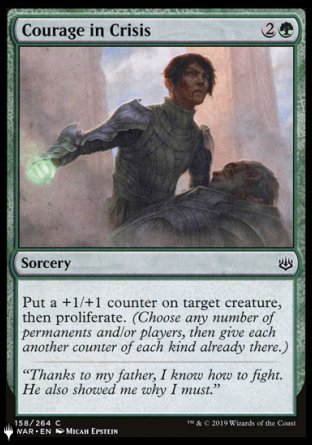 (158) Magic The Gathering The List Single: Courage in Crisis  Common