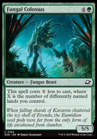 (184) Magic The Gathering Edge of Eternities Single: Fungal Colossus Holo Common