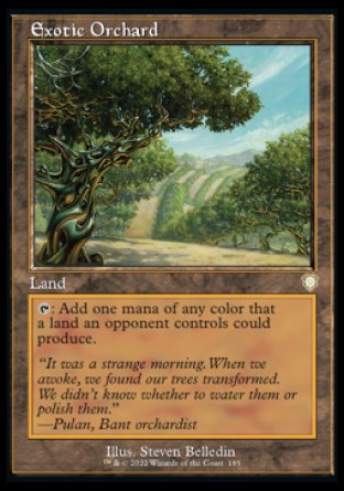 (185) Magic The Gathering Commander: The Brothers' War Single: Exotic Orchard  Rare