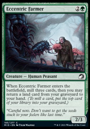 (185) Magic The Gathering Innistrad: Midnight Hunt Single: Eccentric Farmer Holo Common