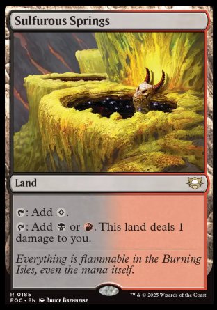 (185) Magic The Gathering Commander: Edge of Eternities Single: Sulfurous Springs  Rare