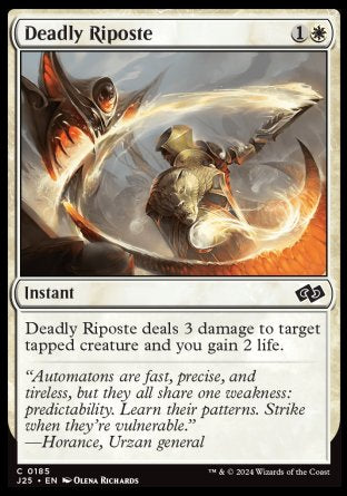 (185) Magic The Gathering Foundations Jumpstart Single: Deadly Riposte  Common