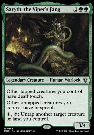 (185) Magic The Gathering Commander: Murders at Karlov Manor Single: Saryth, the Viper's Fang  Rare