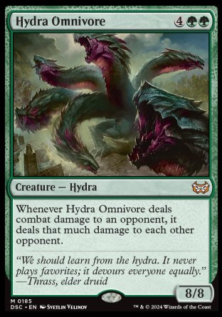 (185) Magic The Gathering Commander: Duskmourn: House of Horror Single: Hydra Omnivore  Mythic