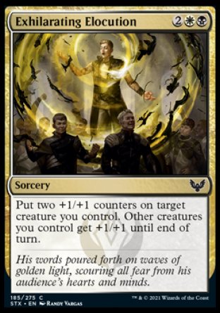 (185) Magic The Gathering Strixhaven: School of Mages Single: Exhilarating Elocution Holo Common