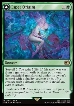 (185) Magic The Gathering Magic: The Gathering - FINAL FANTASY Single: Esper Origins // Summon: Esper Maduin  Rare