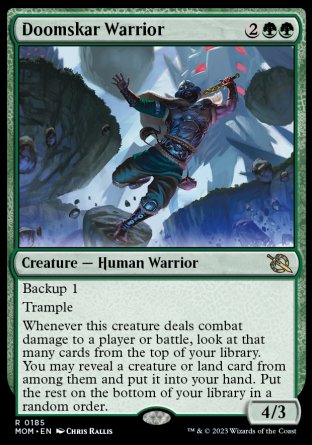 (185) Magic The Gathering March of the Machine Single: Doomskar Warrior Holo Rare