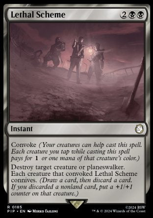 (185) Magic The Gathering Universes Beyond: Fallout Single: Lethal Scheme  Rare