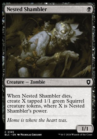 (185) Magic The Gathering Commander: Bloomburrow Single: Nested Shambler  Common
