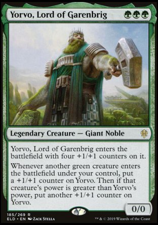 (185/269) Magic The Gathering Throne of Eldraine Single: Yorvo, Lord of Garenbrig  Rare