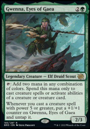 (185) Magic The Gathering The Brothers' War Single: Gwenna, Eyes of Gaea  Rare
