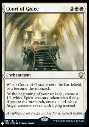 (016) Magic The Gathering The List Single: Court of Grace  Rare