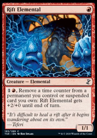 (185/289) Magic The Gathering Time Spiral Remastered Single: Rift Elemental Holo Common