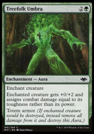 (185/254) Magic The Gathering Modern Horizons Single: Treefolk Umbra  Common