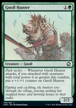(185) Magic The Gathering Adventures in the Forgotten Realms Single: Gnoll Hunter  Common