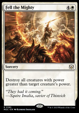 (185) Magic The Gathering Commander: March of the Machine Single: Fell the Mighty  Rare