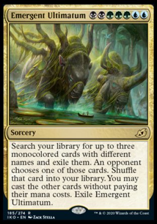 (185) Magic The Gathering Ikoria: Lair of Behemoths: Promos Single: Emergent Ultimatum (V.1)  Rare