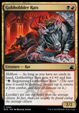 (185) Magic The Gathering Ravnica Remastered Single: Gobhobbler Rats  Common