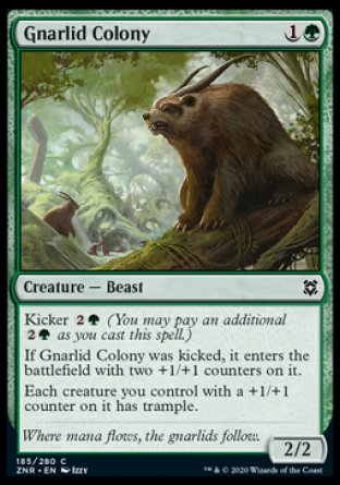 (185/280) Magic The Gathering Zendikar Rising Single: Gnarlid Colony  Common