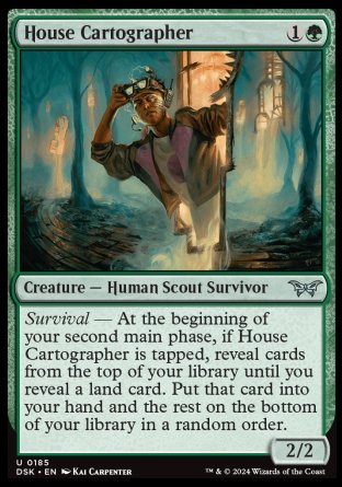 (185) Magic The Gathering Duskmourn: House of Horror Single: House Cartographer Holo Uncommon