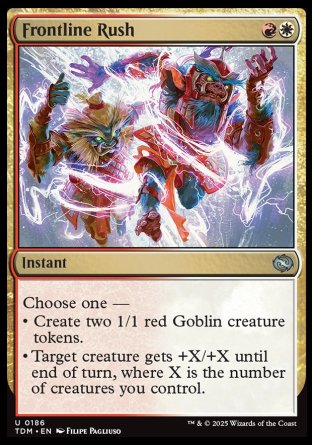 (186) Magic The Gathering Tarkir: Dragonstorm Single: Frontline Rush Holo Uncommon