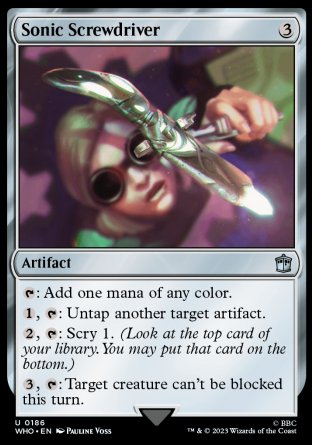 (186) Magic The Gathering Universes Beyond: Doctor Who Single: Sonic Screwdriver (V.3) Holo Uncommon