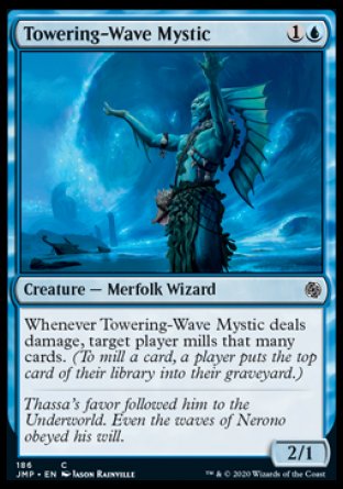 (186) Magic The Gathering Jumpstart Single: Towering-Wave Mystic  Common