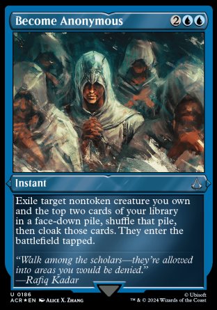 (186) Magic The Gathering Universes Beyond: Assassin's Creed: Extras Single: Become Anonymous  Holo Uncommon