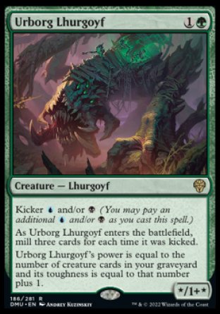 (186) Magic The Gathering Dominaria United Single: Urborg Lhurgoyf Holo Rare