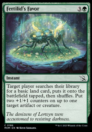 (186) Magic The Gathering March of the Machine Single: Fertilid's Favor  Common