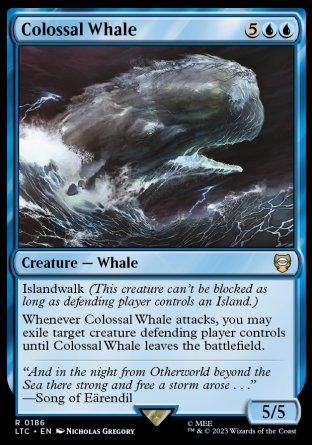 (186) Magic The Gathering Commander: The Lord of the Rings: Tales of Middle-earth Single: Colossal Whale  Rare