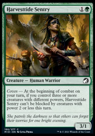 (186) Magic The Gathering Innistrad: Midnight Hunt Single: Harvesttide Sentry  Common