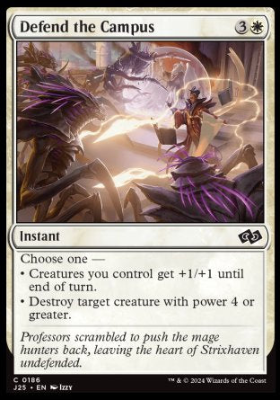 (186) Magic The Gathering Foundations Jumpstart Single: Defend the Campus  Common
