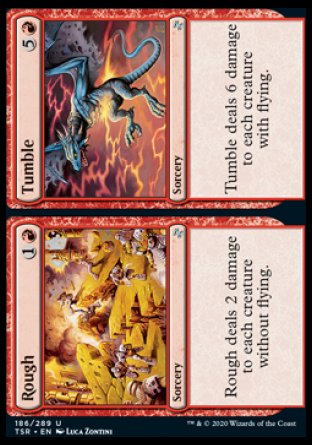 (186/289) Magic The Gathering Time Spiral Remastered Single: Rough // Tumble Holo Uncommon