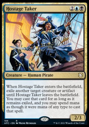 (186) Magic The Gathering Commander: Adventures in the Forgotten Realms Single: Hostage Taker  Rare