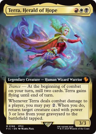 (186) Magic The Gathering Commander: Magic: The Gathering - FINAL FANTASY: Extras Single: Terra, Herald of Hope (V.1)  Mythic
