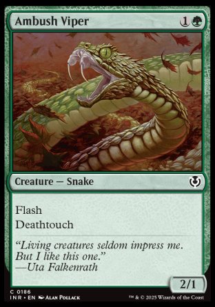 (186) Magic The Gathering Innistrad Remastered Single: Ambush Viper  Common