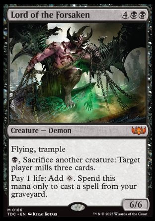 (186) Magic The Gathering Commander: Tarkir: Dragonstorm Single: Lord of the Forsaken  Mythic