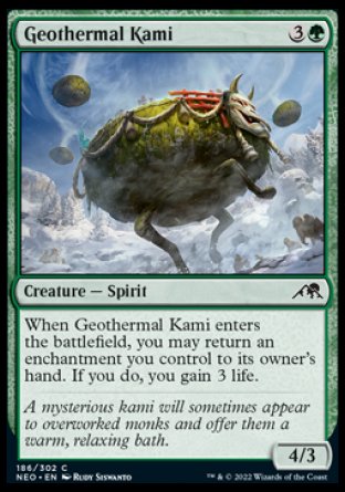 (186) Magic The Gathering Kamigawa: Neon Dynasty Single: Geothermal Kami Holo Common