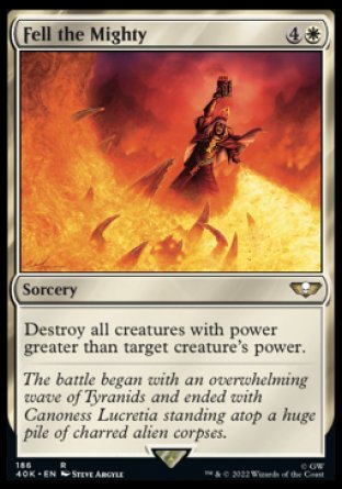 (186) Magic The Gathering Universes Beyond: Warhammer 40000 Single: Fell the Mighty Holo Rare