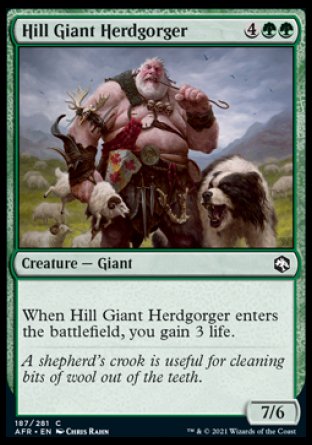(187) Magic The Gathering Adventures in the Forgotten Realms Single: Hill Giant Herdgorger Holo Common