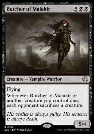 (187) Magic The Gathering Commander: The Lost Caverns of Ixalan Single: Butcher of Malakir  Rare