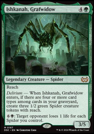 (187) Magic The Gathering Commander: Duskmourn: House of Horror Single: Ishkanah, Grafwidow  Mythic