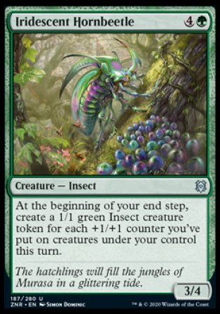 (187/280) Magic The Gathering Zendikar Rising Single: Iridescent Hornbeetle  Uncommon