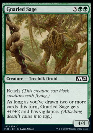(187) Magic The Gathering Core 2021 Single: Gnarled Sage Holo Common
