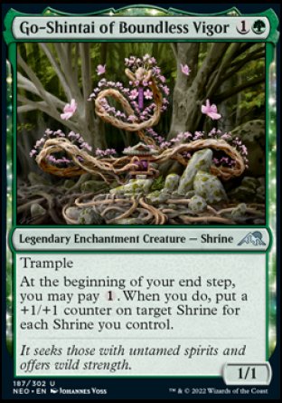 (187) Magic The Gathering Kamigawa: Neon Dynasty Single: Go-Shintai of Boundless Vigor Holo Uncommon